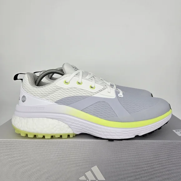 New adidas Solarmotion 'White Pulse Lime' Men's Spikeless Golf Shoes Size 10.5 - Picture 3 of 8